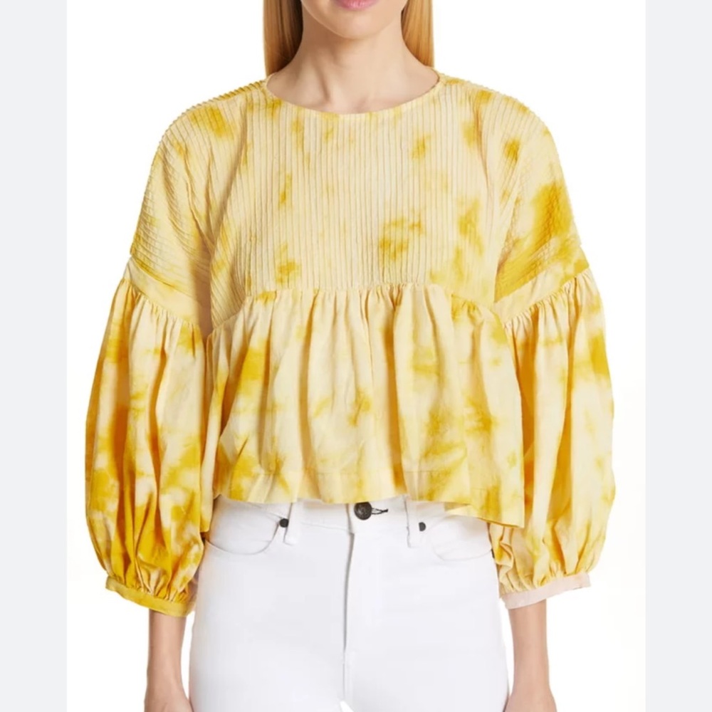 Story mfg. Mon Tie Dye Tie Back Top